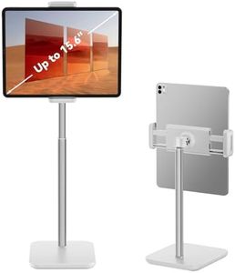 tounee Soporte para Tableta, Soporte Ajustable de Brazo Largo de 11,6 – 19,2 Pulgadas para iPad Pro 9.7, 10.5, 12.9, Air Mini 2 3 4, iPhone y Tablet de 4,7 a 15,8 Pulgadas,Blanco