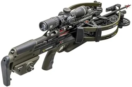 TenPoint TRX 515, Moss Green - 515 FPS - Fastest, Most Accurate, Most Advanced Crossbow in The World - Includes ACUslide MAXX, EVO-X Elite Scope & Three CenterPunch HPX Carbon Arrows