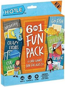 Hoyle Card Games for Kids 6 in 1 Fun Pack – Memory, Crazy Eights, Old Maid, Go Fish, Slap Jack and Matching