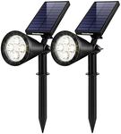 InnoGear Solar Outdoor Lights, Solar Lights Outdoor Waterproof Solar Spot Lights Outdoor Spotlight for Yard Landscape Lighting Wall Lights Auto On/Off for Pathway Garden, Pack of 2 (White)