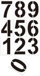 Esforzarse 1 Set Large Number Stencils, 10 Pieces Curb Stencil Kit, 0-9 Address Number Stencil,Outdoor Spray Paint Chalkboard Stencils, for Mailbox Signs, Business, Door, Window, Home