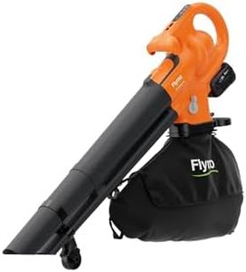 Flymo 18V EasiBlowVac Cordless Leaf Blower & Vacuum – Lightweight & Powerful 3-in-1 Garden Tool for Blowing, Vacuuming & Mulching – Battery & Charger Included, Orange