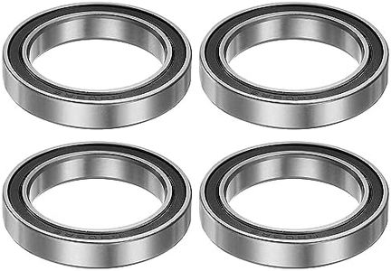 HARFINGTON 4pcs 6806-2RS Deep Groove Ball Bearings 30mm Bore 42mm OD 7mm Thick Chrome Steel ABEC5 Double Sealed Bearing for Motors Pumps Conveyors