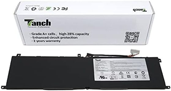 Tanch BTY-M6L MS-16Q21 Laptop Battery Replacement for MSi P65 Creator 8RF GS65 Stealth Thin 8RF 15.2V 5380mAh 80.25Wh