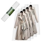 Party Bargains 72x20 Inch Clear Plastic Garment Bags, 50 Pack