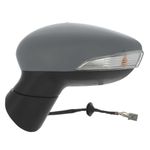 XYZ Parts Electric Wing Door Mirror With Heated Glass Indicator Light And Primed Cover Compatible with Ford Fiesta Mk7 Hatchback & Van 2008-2013 Passenger Side Left Hand Replacement