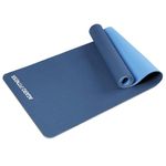 AGARO TPE Yoga Mat for Women & Men Deep + Sky Blue Color - Eco Friendly Non Slip Classic Pro Exercise Mat for Home Workout Pilates Floor Exercises Gymnastics Meditation with Carry Bag & Strap.