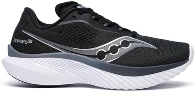 Saucony Women's Kinvara 15 Sneaker, Black/White, 8.5