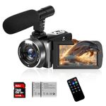 Video Camera, Camcorder 2.7K 30FPS, 30MP 16x Digital Zoom YouTube Camera, Infrared IR Night Vision Camcorder Camera, 3.0" 270° Rotating Screen LED Vlogging Camera Control,2 Batteries with Microphone