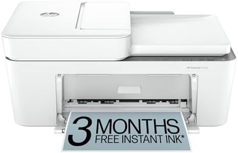 HP DeskJet 4255e Wireless All-in-One Color Inkjet Printer, Scanner, Copier, Best-for-home, 3 month Instant Ink trial included. This printer is only 2.4 ghz capable. AI-enabled (588S6A)