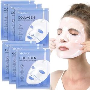 Bio Collagen Face Mask 6PCS - Overnight Collagen Face Mask - Deep Hydration & Firming Collagen Mask - Anti-Aging Mask For Wrinkle Reduction, Skin Elasticity, And Moisturizing