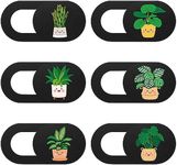 Mizi Webcam Privacy Cover Slide [6 Pack], Cute Camera Blocker Sticker, Protect Your Privacy and Security for Computer, Laptop, Tablets & Phones - Plant