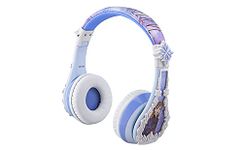 Disney Frozen 2 Wireless Bluetooth Portable Kids Headphones with Microphone, Volume Reduced to Protect Hearing, Adjustable Kids Headband for School Home Travel (FR-B50.v9M)