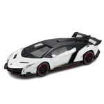 Cocoblinc 1 24 Lamborghini Venom Model Car Sports Car Exclusive Alloy Metal Pull Back Die-Cast Car Diecast Metal Pullback Toy Car with Openable Doors & Light Music Toys for Kids - White