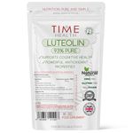 Luteolin - Standardised to 93% Purity - 60 x 100mg Capsules - Supports Cognitive Health & Longevity - GMP Standards - UK Made - Vegan (60 Capsule Pouch)