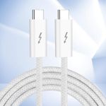 GOPALA Thunderbolt Cable 1M/3FT, 8K USB C Display Cable, 240W USB C Thunderbolt 4 Cable, 40Gb/s USB 4 Cable Compatible with iPhone 16Pro Max/15/15Pro Max, MacBook Pro/Air, iPad, Dell, Hub, Docking