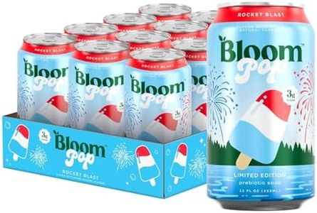 Bloom Pop Prebiotic Soda, Gut Health Support, Rocket Blast, 12 Pack