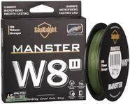 SeaKnight MANSTER W8 II 8 Strand Braided Fishing Line -Super Strong, Abrasion Resistant, No Stretch Braided Line-15LB to 100LB Test for Saltwater and Freshwater Fishing Line Braid