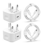 for iPhone Charger [MFi Certified] 2Pack 20W PD USB C Power Adapter with 2Pack Fast Charging Cabe, USB C PD Wall Charger Plug and 6/6FT iPhone Charger Cable Compatible iPhone14 13 12 11 Pro/Pro Max