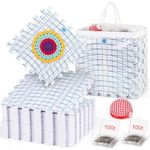 Reessy Blocking Mats for Knitting, 9 Pack Knitting Blocking Mats and T Pins 200pcs, Large Crochet Blocking Board, Thick Interlocking Foam Blocking Board for Crochet with Storage Bag and Pin Cushion