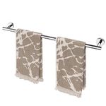 HITSLAM Chrome 25.7 Inch Towel Bar for Bathroom, SUS304 Stainless Steel Bathroom Towel Rack Wall Mounted, Modern Home Decor Bath Towel Holder with Hardware Accessories