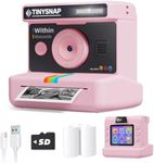 Eveedo Instant Print Camera for Kids,2.4 Inch Screen Kids Instant Cameras, Christmas Birthday Gifts for Girls Age 3-12, Portable Toddler Toy for 3 4 5 6 7 8 9 10 Year Old Girls Boys (Pink)
