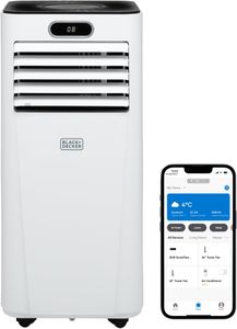 BLACK+DECKER 3-in-1 Portable Air Conditioner, 12,000 BTU, White – Timer & Remote