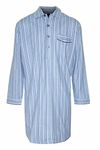 Champion Mens Brushed Cotton Striped Nightshirt-Light Blue-Large 42-44