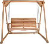 All Things Cedar AF72-S Swing Frame | 6ft Premium Outdoor Swing Stand | Durable Porch Swing Frame with Swing Mounting Hardware | Handcrafted Cedar Wood Compatible with 60" Wide Swings 70x48x68