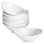 DOWAN Ceramic Dip Bowls Set, 3 Oz Porcelain White Dipping Sauce Bowls/Dishes for Tomato Sauce, Soy, BBQ and other Party Dinner, Gravy Boat for Serving - Set of 8