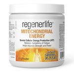 Natural Factors Regenerlife Mitochondrial Energy, 81 g Powder, Boosts Cellular Energy Production (ATP), Reduces Symptoms of Fatigue, Contributes to Brain, Muscle and Heart Health, Includes: Acetyl-L-carnitine, Coenzyme Q10, L-Glutathione