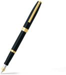 Sheaffer Sagaris Medium Nib Gold Trim Fountain Pen - Gloss Black