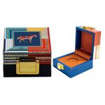 IZZHAAR Mustang Wooden Single Coin Ginni Box, Printed Shagun Box for Coins, Handcrafted Decorative Boxes for Gifting Purpose, Gold/Silver Sikka for Return Gifts, Coins Dibbi for Wedding Gift