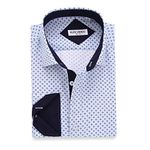 ALEX VANDO Mens Printed Dress Shirts Long Sleeve Button Down Shirt,Lt Blue 863,S