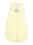 SwaddleDesigns Cotton Flannel Sleeping Sack with 2-Way Zipper, Sterling Deco Elephants on Yellow, 12-18MO