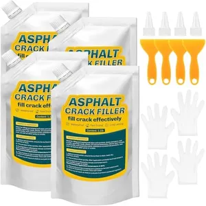 Concrete Crack Filler, 4.4LB Cement Crack Filler, Magic Crack Filler for Concrete, Driveway, Tile, Walkway, Patio, Joint, Indoor and Outdoor - Grey (70oz)