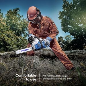 Hyundai 62cc Petrol Chainsaw, 20-Inch Bar – Powerful Garden Tool