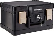 Honeywell Safes & Door Locks 30 Minute Fire Safe Waterproof Safe Box Chest with Carry Handle, Small, 1102 4.3 Litre, Black