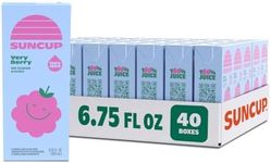 SunCup Juice - Very Berry (40 Pack) 6.75 oz Juice Box with Straw | 100% Very Berry Blend for Kids, Bulk Pack for School Lunches, Snacks, Classrooms, Travel, Parties, Sports Teams, and Everyday Drinks