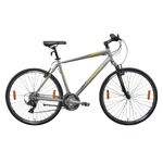 Firefox Bikes Road Runner Pro V -700C 21 Speed Hybrid Bike (Matt Silver & Grey) I Frame Size: 18 inch, Unisex, Front