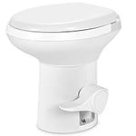 YITAHOME RV Toilet with Pedal Flush, Gravity Flush Toilet High Profile, for Car Motorhome Caravan Travel, White
