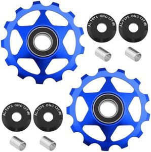 SING F LTD 2PCS 13T Jockey Wheel Pulley Wheel Derailleur Pulley Compatible with Shimano Compatible with SRAM 8 9 10 11 12-Speed Derailleurs Blue