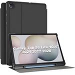 ProCase for Galaxy Tab S6 Lite 10.4” 2024 2022 2020 with S Pen Holder, Slim Stand Folio Case Smart Cover for Galaxy Tab S6 Lite 10.4 Inch (SM-P613/ P619/SM-P610/ P615/SM-P620/P625)-Oxfordgray