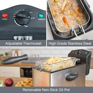 Quest 3L Deep Fat Fryer – Stainless Steel Electric Chip Pan