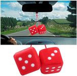 Stylish Fuzzy Dice for Car Hanging 