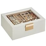 SONGMICS Jewelry Box with Glass Lid