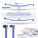 RYERCAT Dual Sided Cat Toothbrush - Kitten Toothbrush with Micro Head to fit into Cat/Kittens Mouth - Cat Dental Care Supplies - Pet Toothbrush for Cats (Amethyst Purple)