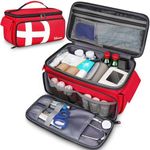 Mancro First Aid Bags Empty, Medical Travel Bag with Multi Pockets, Pill Bottle Organizer for Travel, Home Storage, Trauma Bag for EMT, Nurses, Doctor, Emergency Bag for Medicine, Medical Supplies