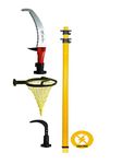 FESTEL Skytuch Multipurpose Shock Proof 6-to-18 Foot Extendable Telescopic Pole With (3 Attachments) Tree Pruning Saw, Coconut Plucker And Fruit Picker Hand-Powered