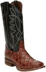 Nocona Men's Go Round Cognac Western Boot Square Toe Brown 10.5 D